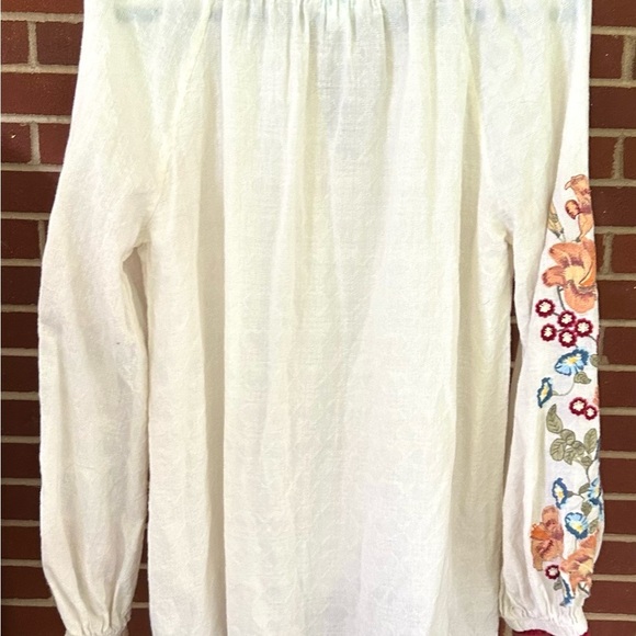 Sundance‎ Boho Embroidered Peasant Blouse XS 🪡🌸 Cottagecore Festival Top - Picture 3 of 9